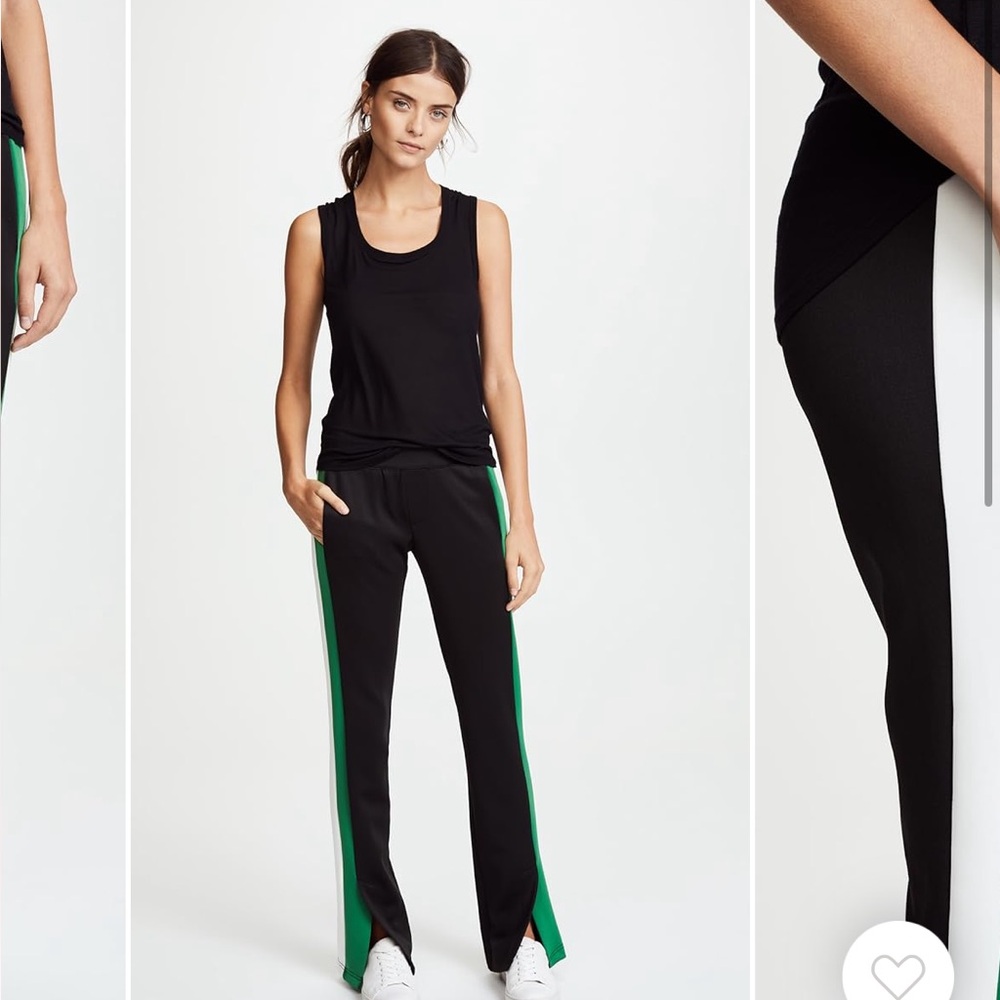Pam & Gela Microscuba Track Pants with Green Stripe